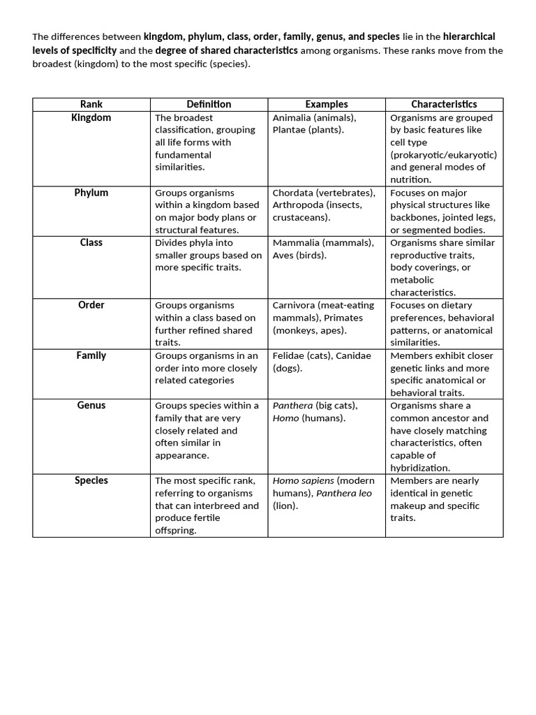 TAXONOMY DEFINITION HIERARCHY EXAMPLE IMPORTANCE visual data 2