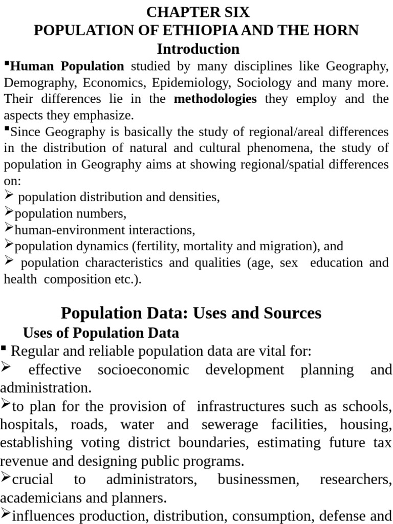 Geo Chapter 6 V Pdf Ethiopia Human Migration