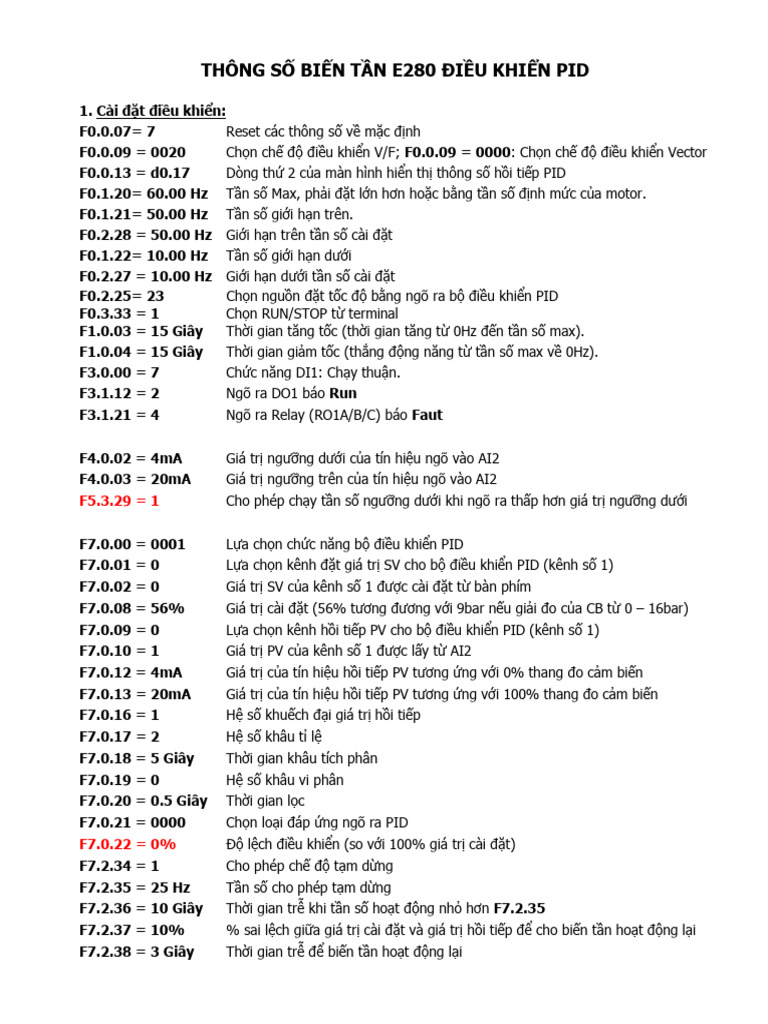 E280-Điều khiển PID | PDF