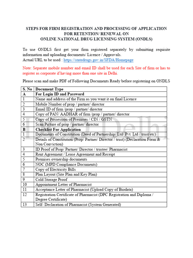 Drug License Retention Process Guide | PDF | License | Pharmacist