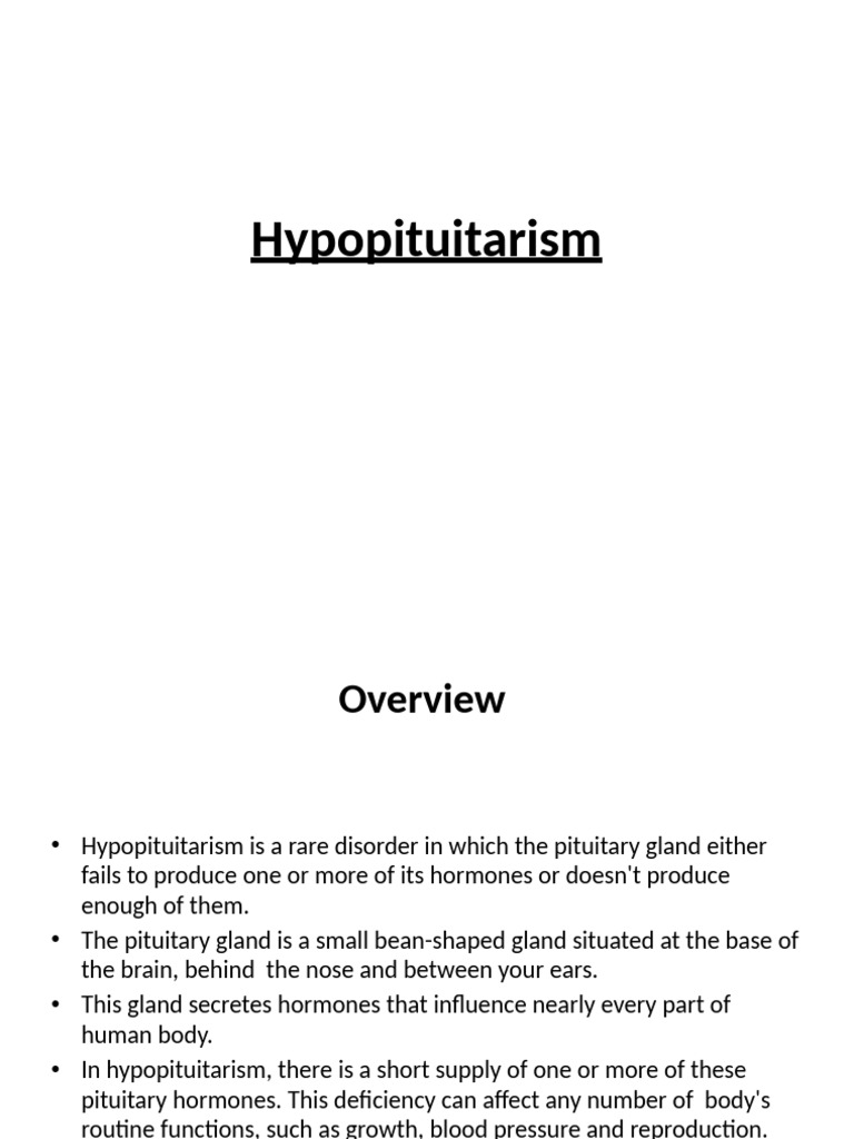 Hypopituitarism 1 | PDF | Diseases And Disorders | Organ (Anatomy)