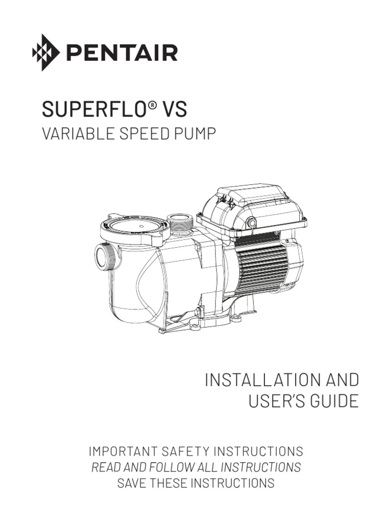 Superflovs Variable Speed Pump Manual English | PDF | Electrical ...