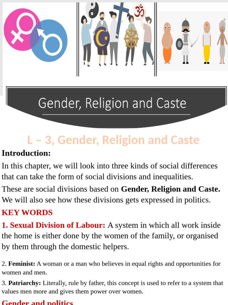 Gender, Religion, and Caste in Society | PDF | Voting | Gender