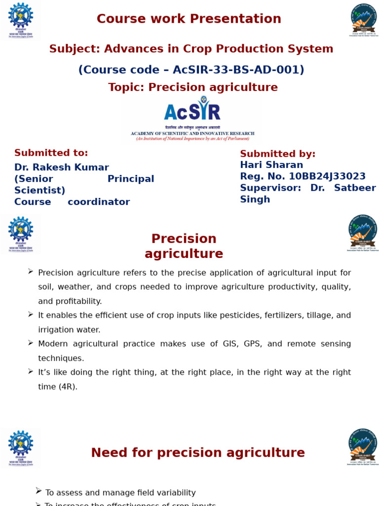 Precision Agriculture: Enhancing Crop Yield | PDF | Agriculture | Vineyard
