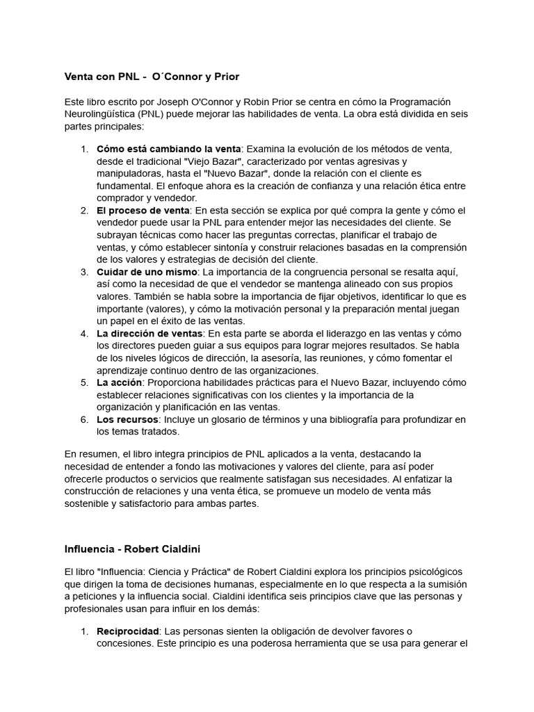 PNL y Persuasión en Ventas Efectivas | PDF | Persuasión | Conceptos ...