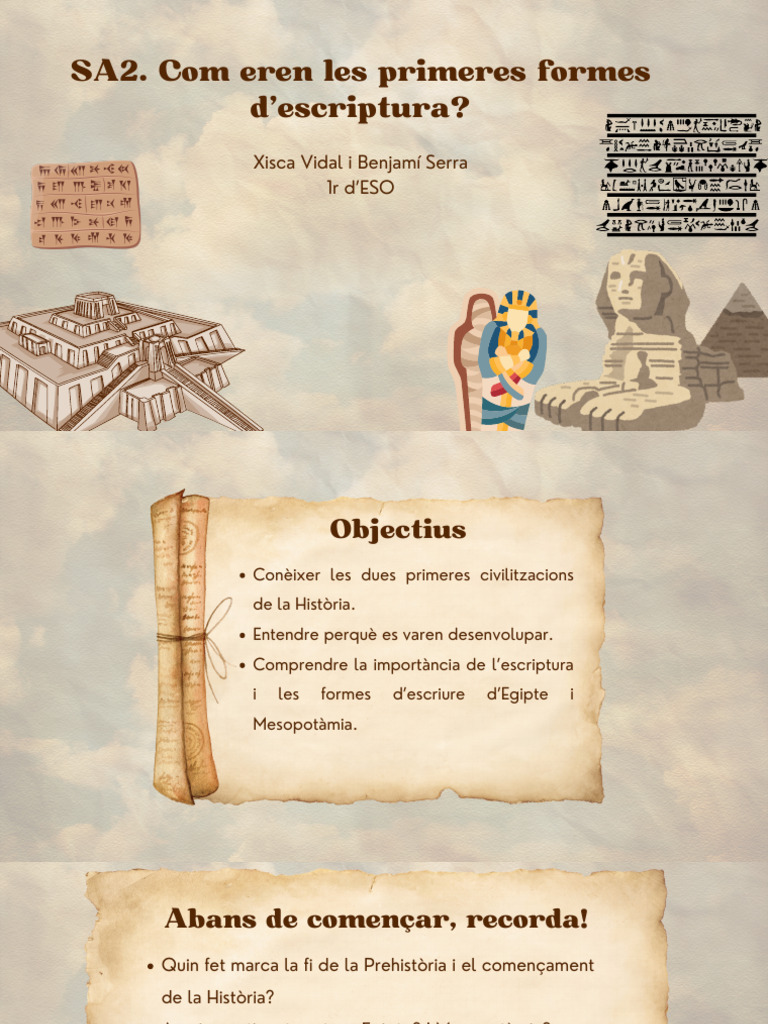 SA2. Com Eren Les Primeres Formes D'escriptura | PDF