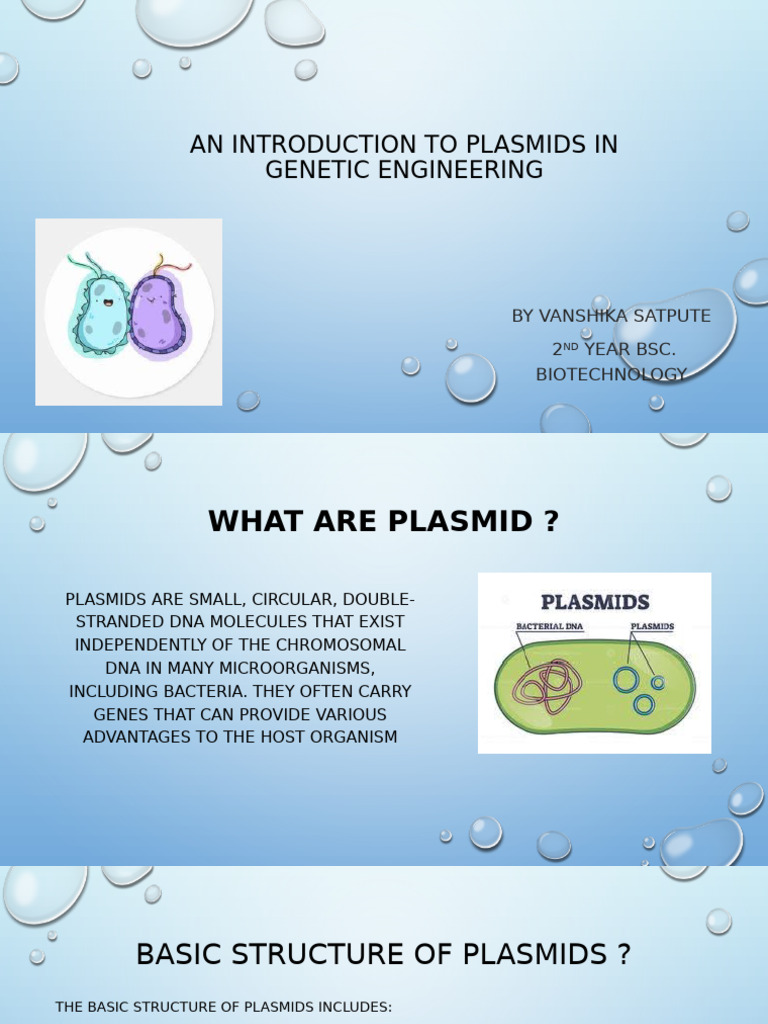 Plasmids in Genetic Engineering Overview | PDF | Plasmid | Gene