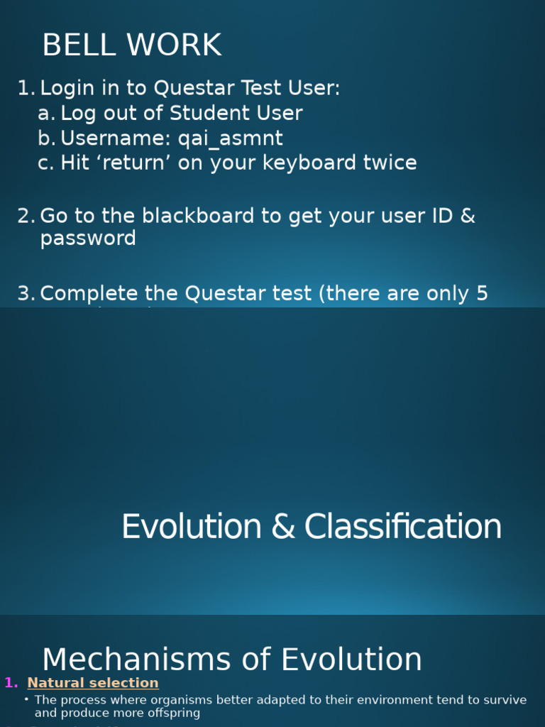 Evolution & Classification | PDF | Evolution | Species
