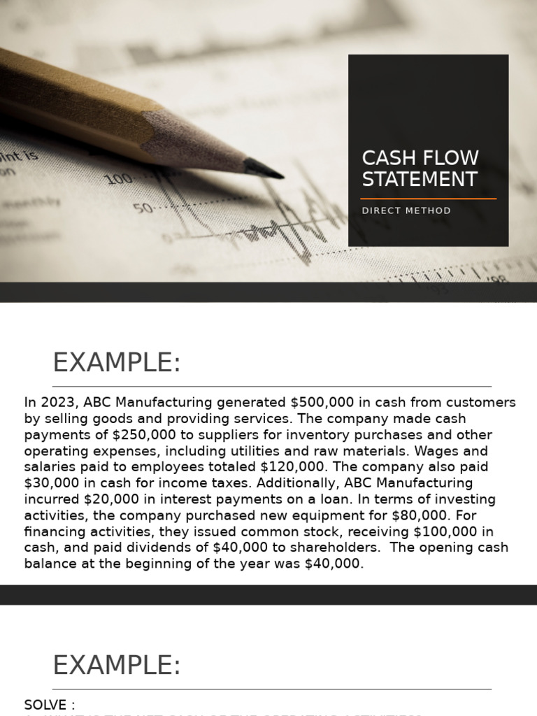 Direct Method Cash Flow Statement Guide | PDF | Cash Flow Statement ...