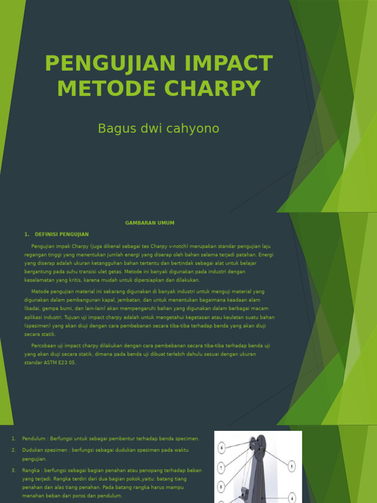 Uji Impact Charpy: Metode dan Tujuan | PDF