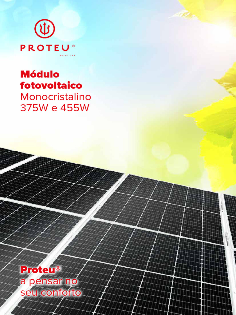 Modulo Fotovoltaico Monocristalino 375W 455W | PDF | Eletricidade ...