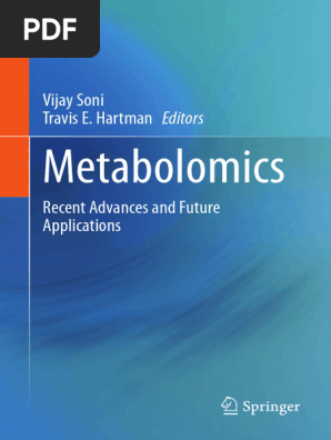 Vijay Soni_ Travis E. Hartman - Metabolomics_ Recent