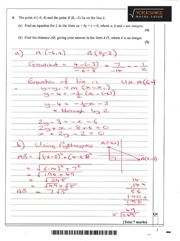 Line-equations-intersection-and-area-answers | PDF