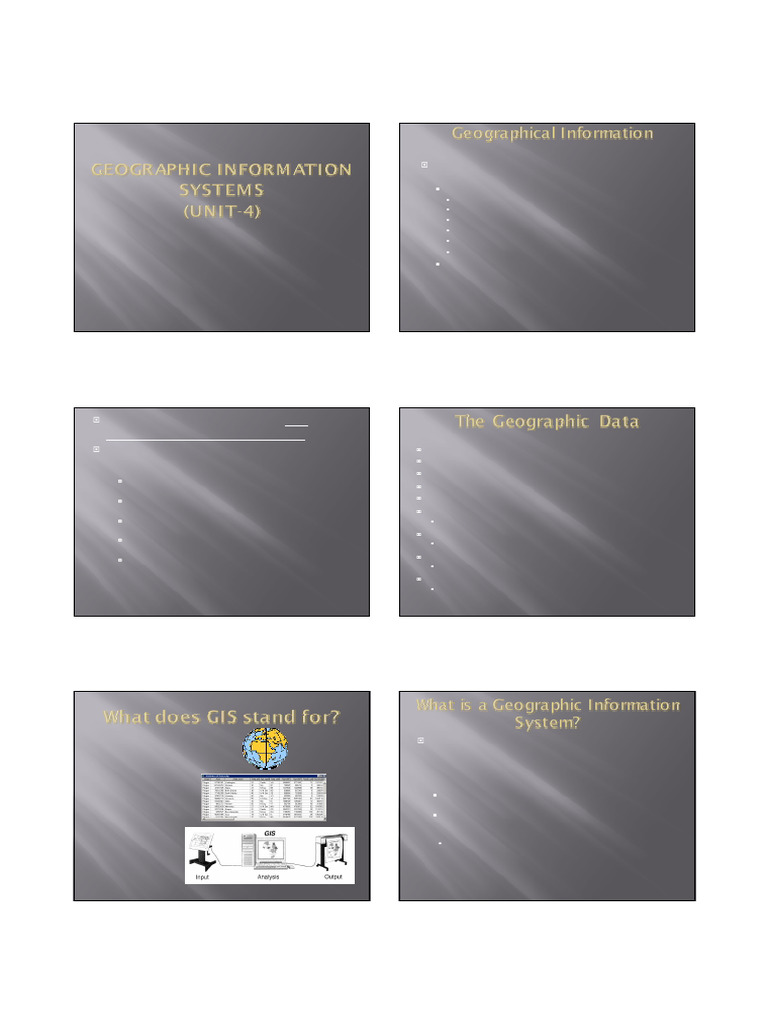 4.AdvanceSurveyingBCE253 U4 GIS | PDF | Geographic Information System ...