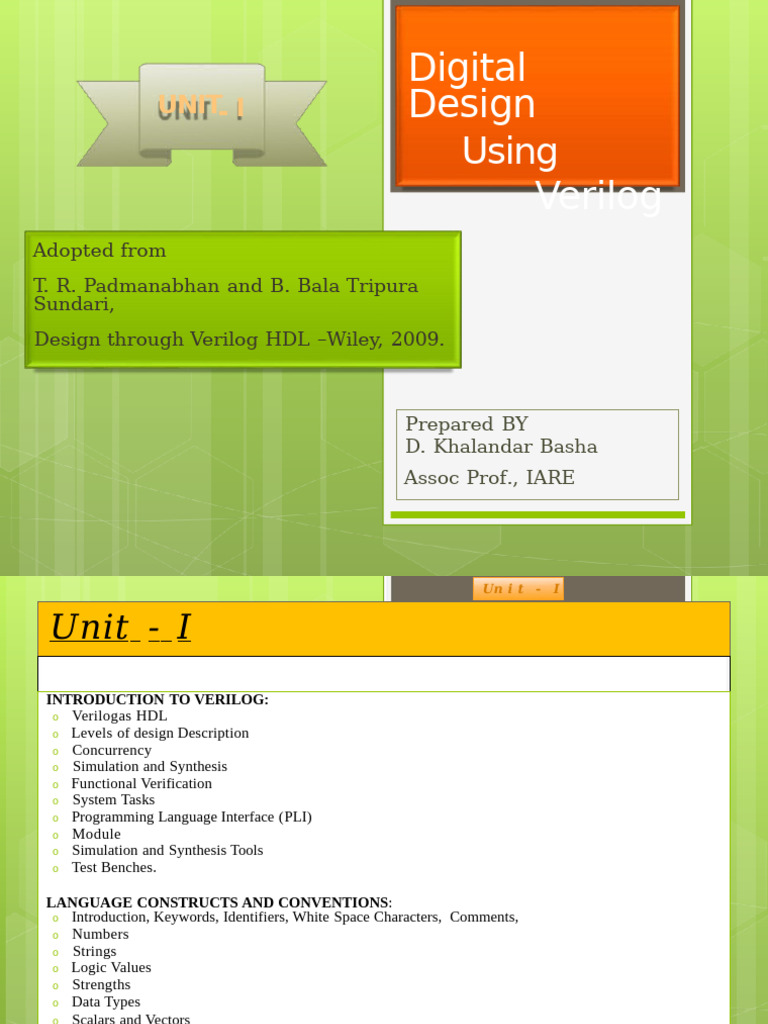 Introduction to Verilog HDL Basics | PDF | Hardware Description ...