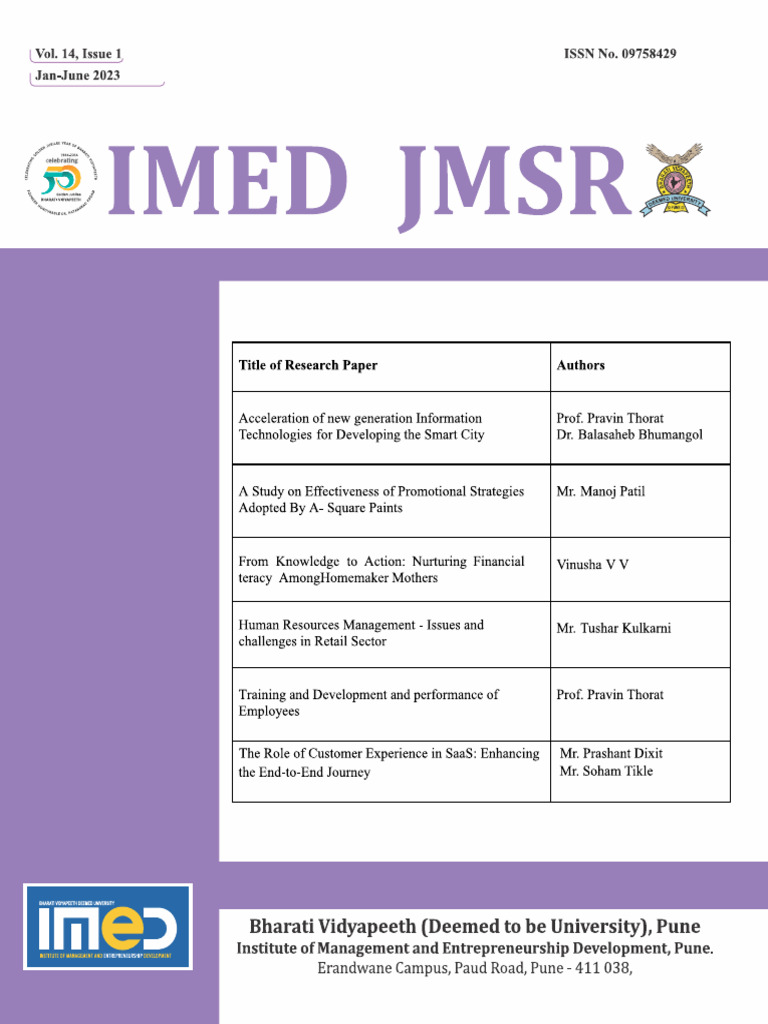 JMSR Journal Jan - June 2023 Issue | PDF | Marketing | Brand
