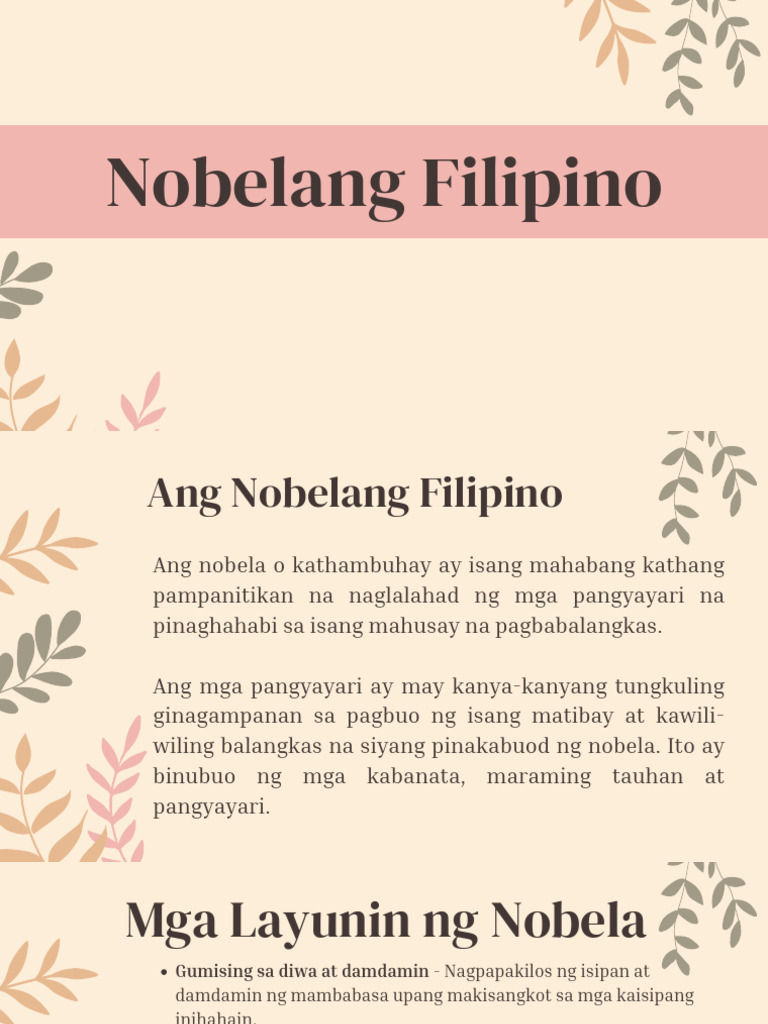 Nobelang Filipino | PDF
