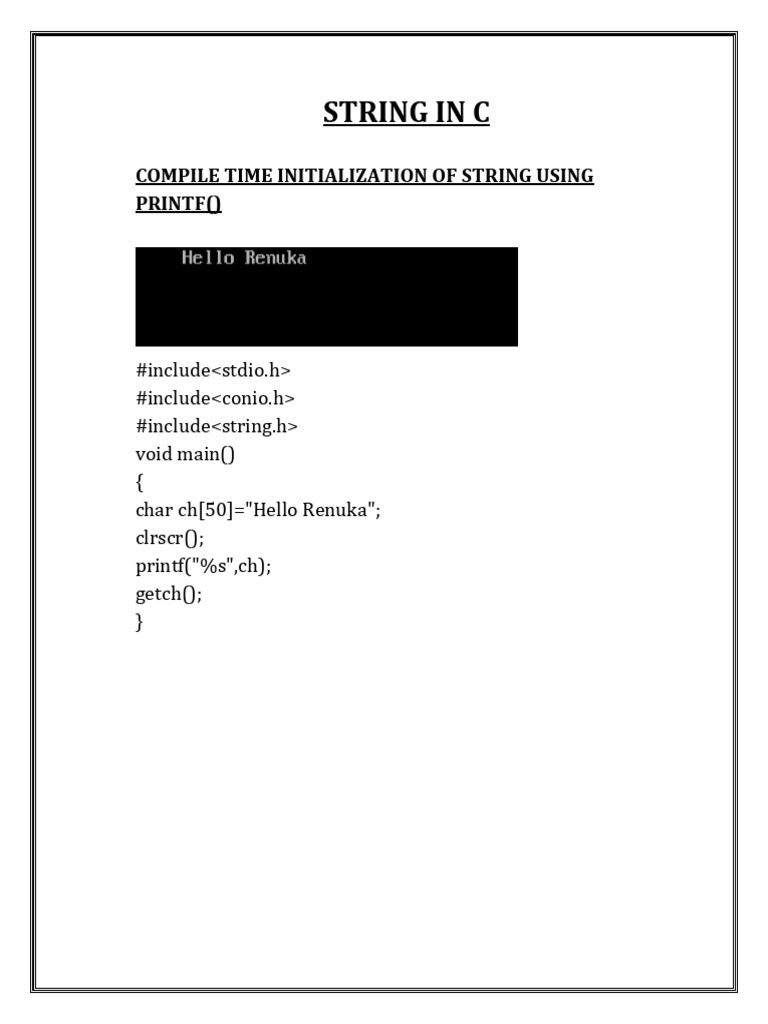 C String Initialization and Functions | PDF | Computer Engineering ...