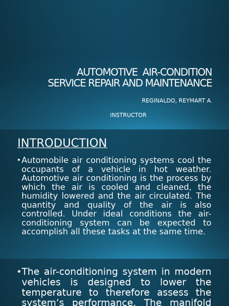 Automotive Air Conditioning Systems Guide | PDF | Air Conditioning ...