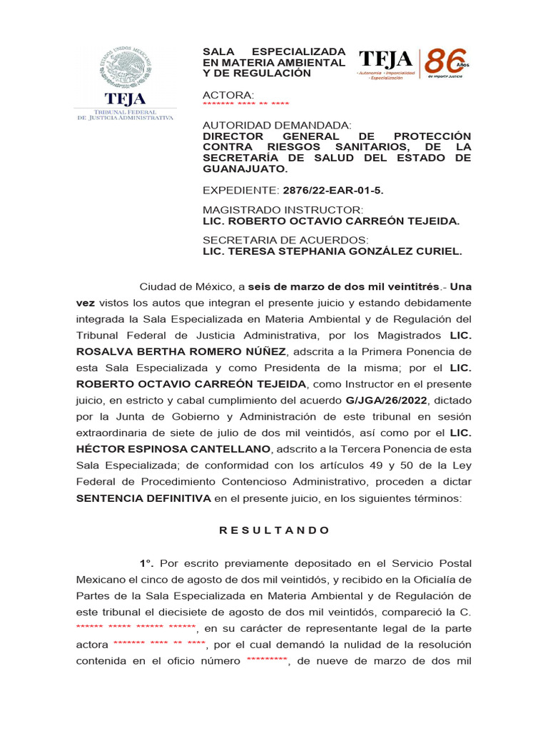 Sentencia sobre Amonestación Sanitaria | PDF | Caso de ley | Derecho penal