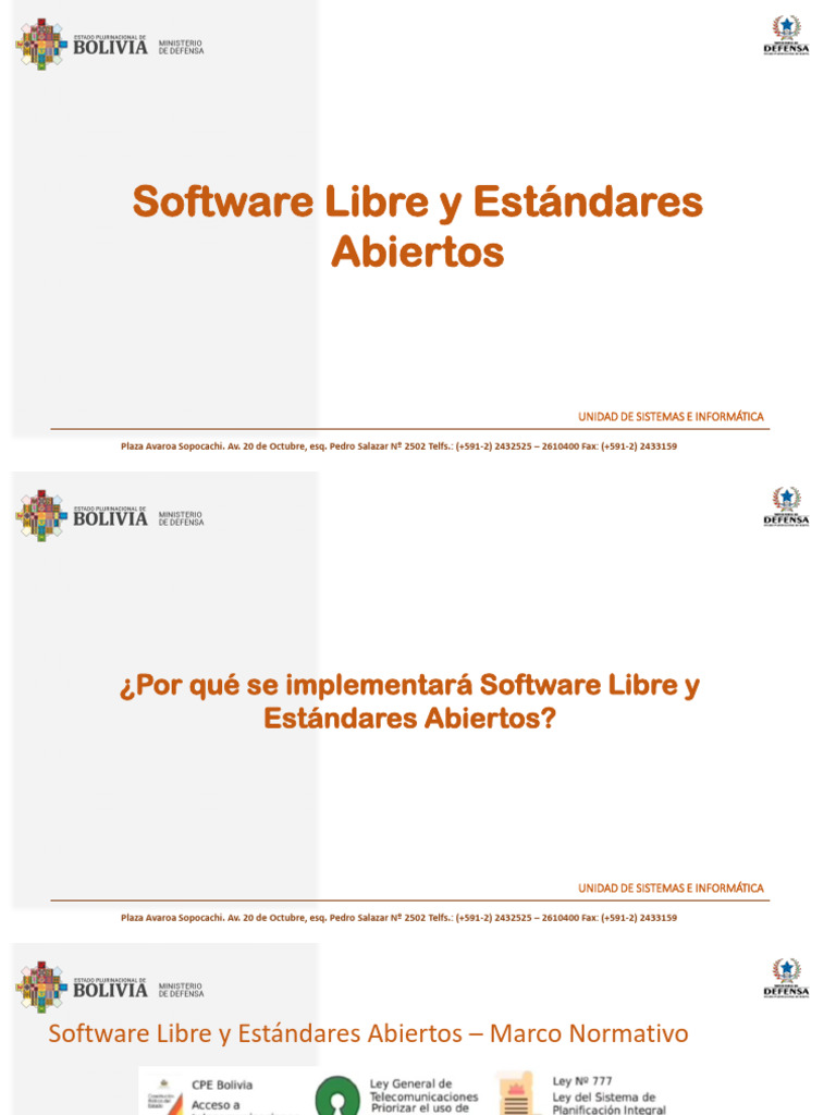 Implementación de Software Libre y Estándares Abiertos | PDF | Software ...