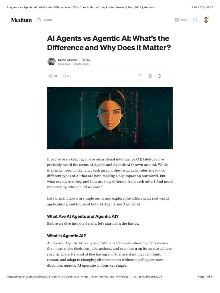 AI Agents vs Agentic AI Explained | PDF | Artificial Intelligence ...