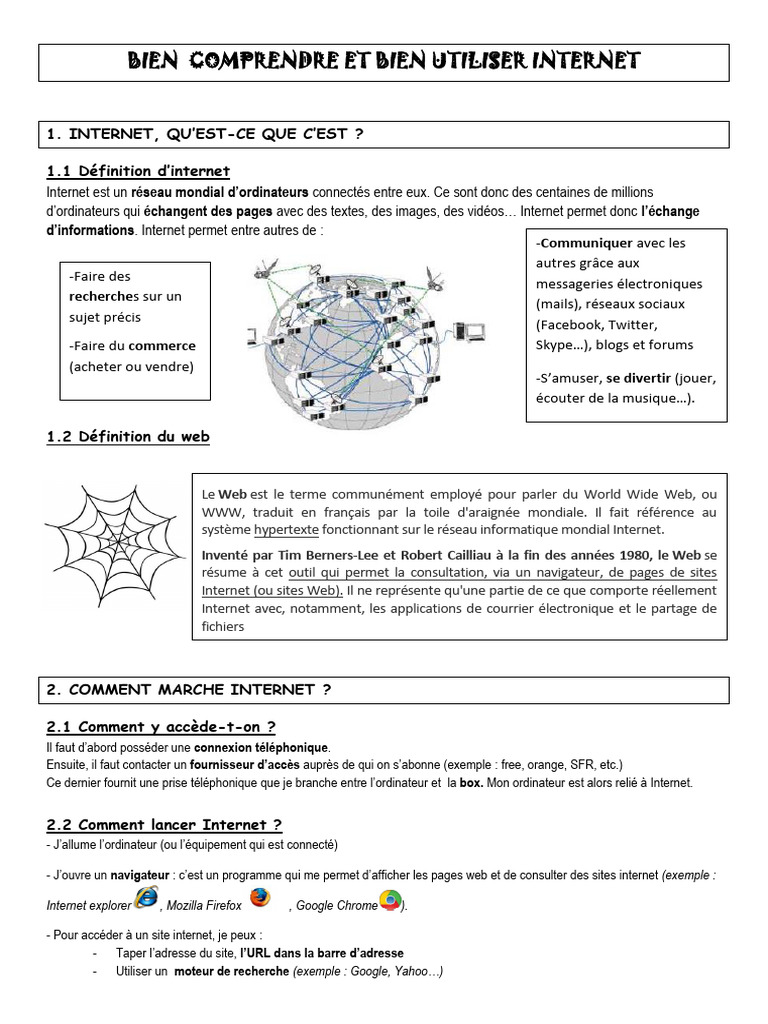 Comprendre Internet et son fonctionnement | PDF | Internet | Internet ...