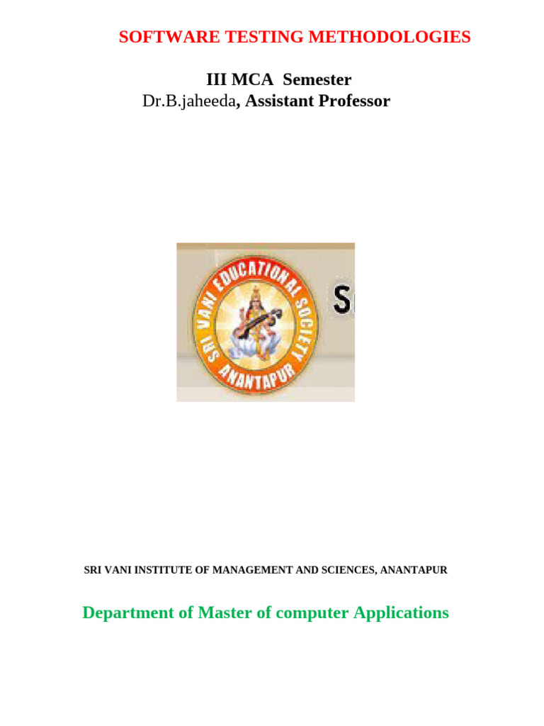 Software Testing Methodologies Overview | PDF | Software Bug | Control Flow