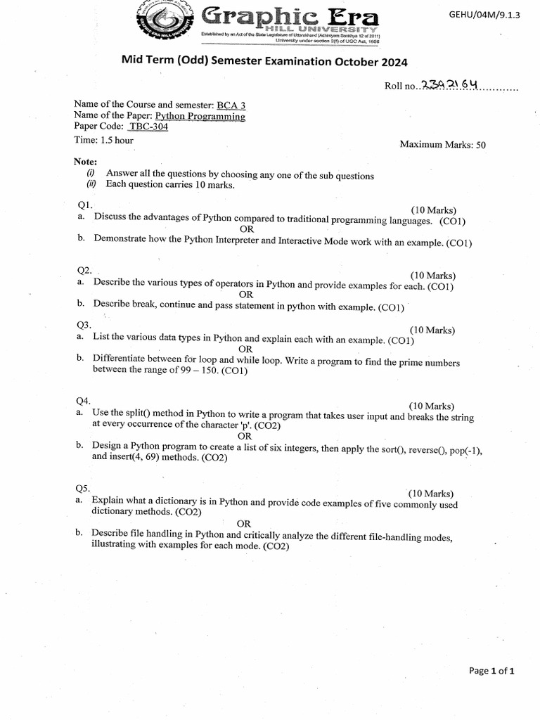 tbc304 Midsem 2024 Oct | PDF