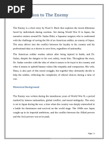  The Enemy class 12 english project