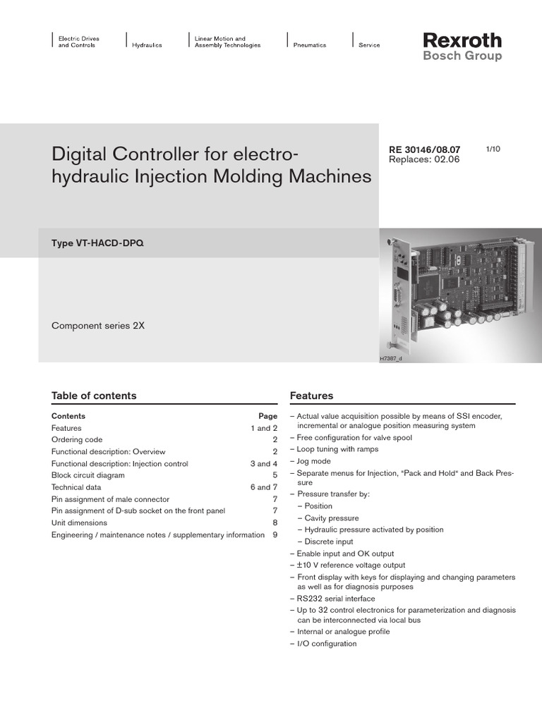 Digital Controller for Injection Molding | PDF | Feedback | Valve