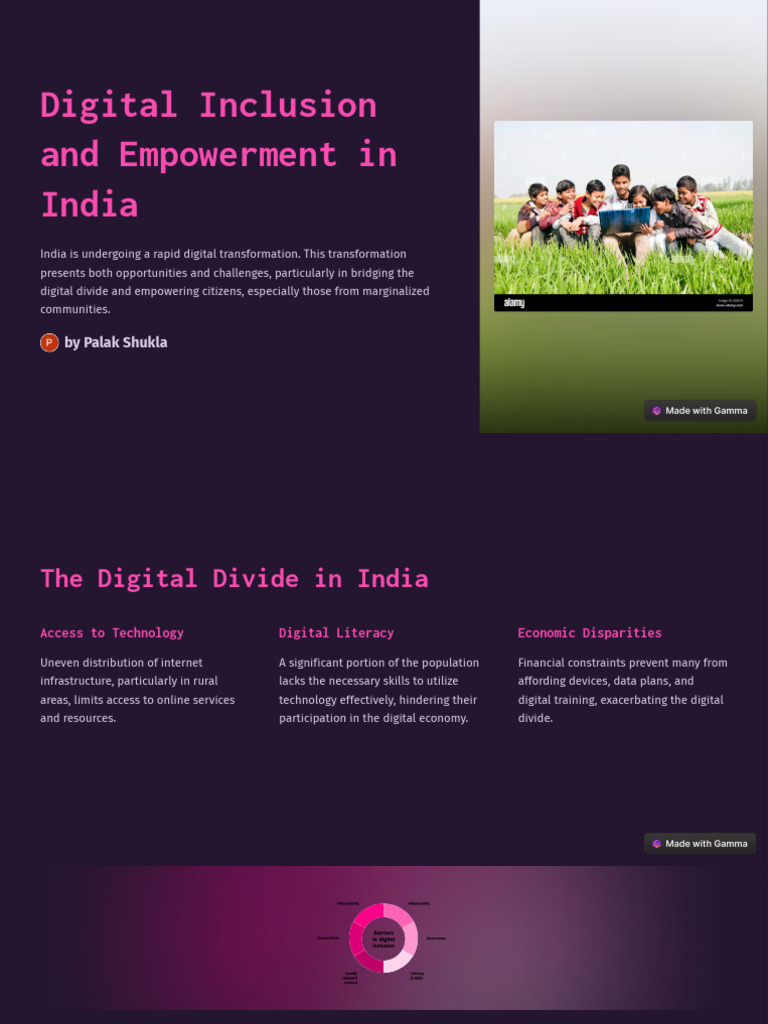 Digital Inclusion and Empowerment in India | PDF | Empowerment | Literacy