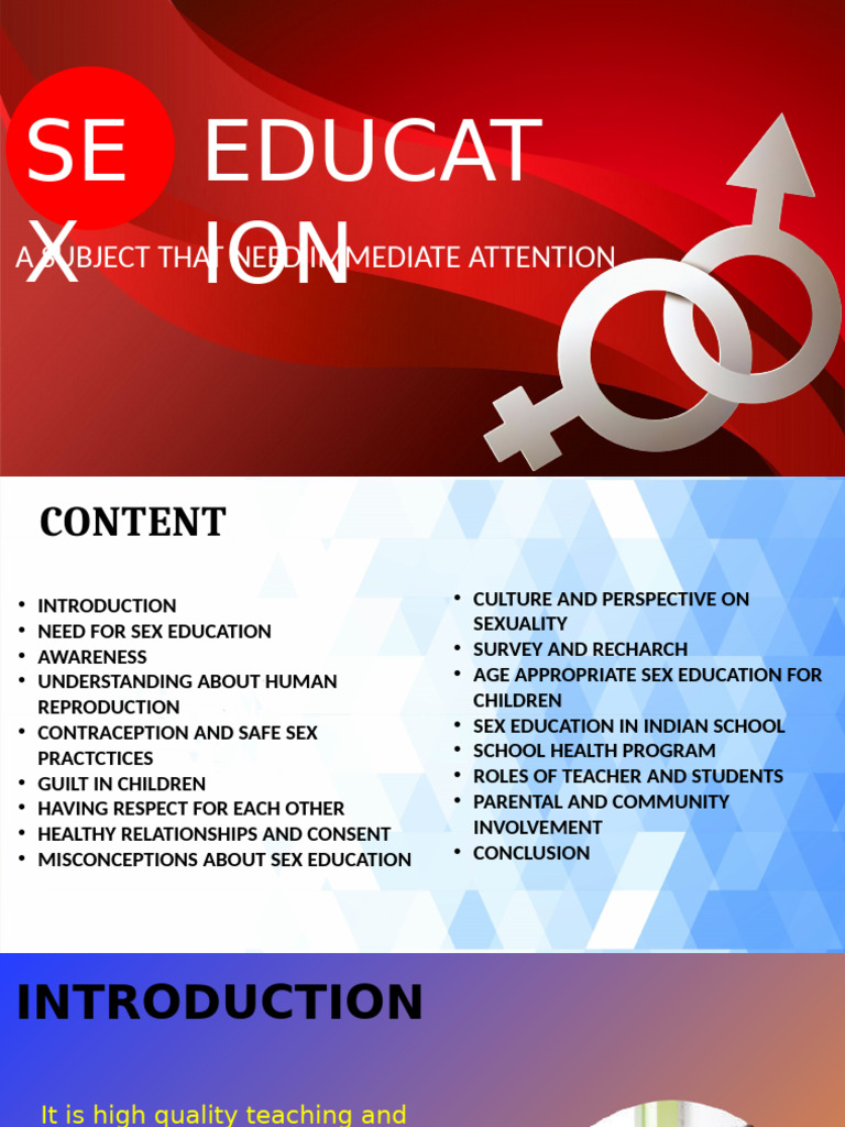 Importance of Sex Education for Youth | PDF | Sex Education | Human ...