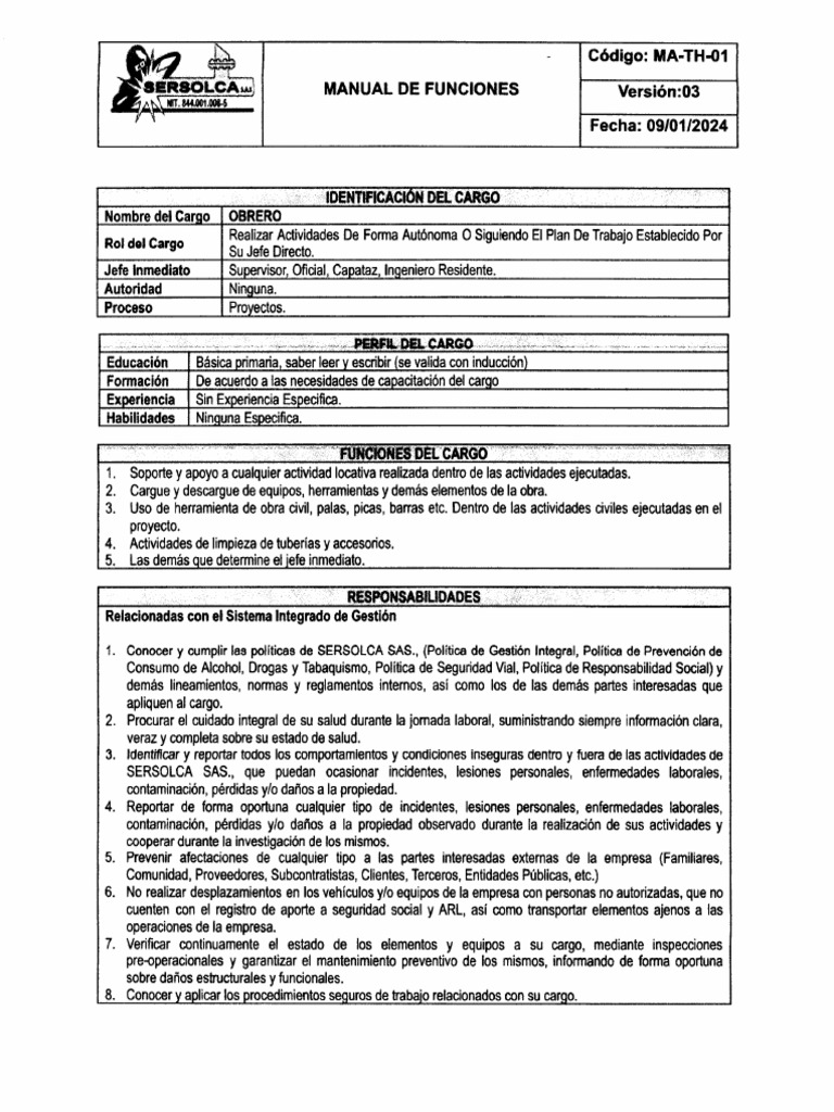 Manual de Funciones | PDF