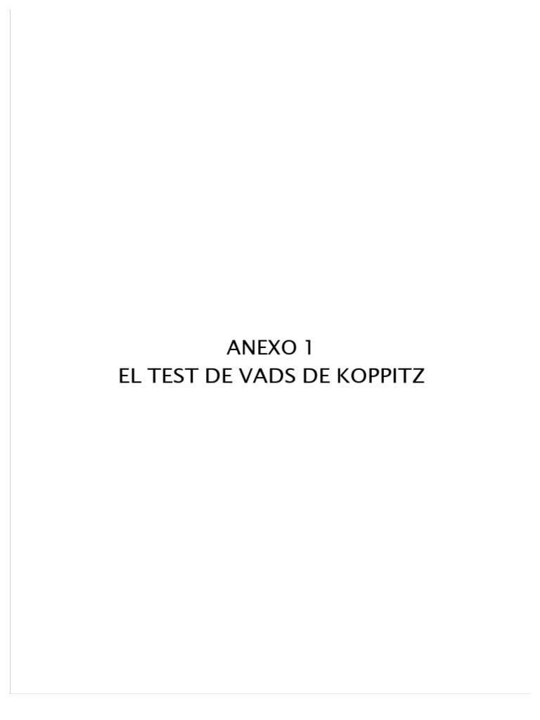 Test VADS: Análisis de Resultados | PDF