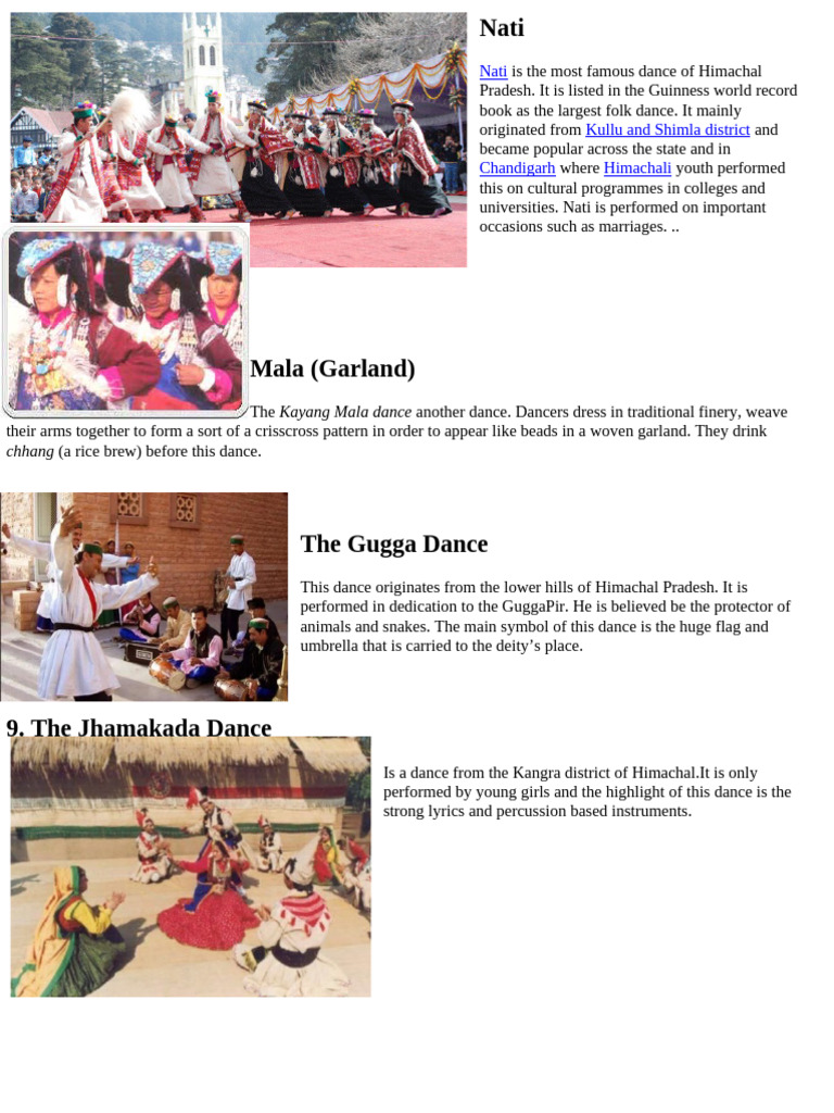 Folk Dances of Himachal Pradesh | PDF