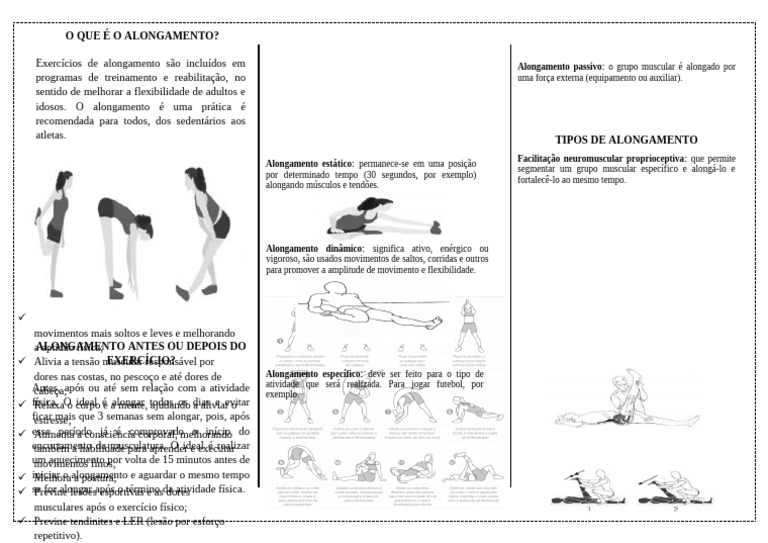 Tipos e Benefícios do Alongamento | PDF | Flexibilidade (anatomia ...