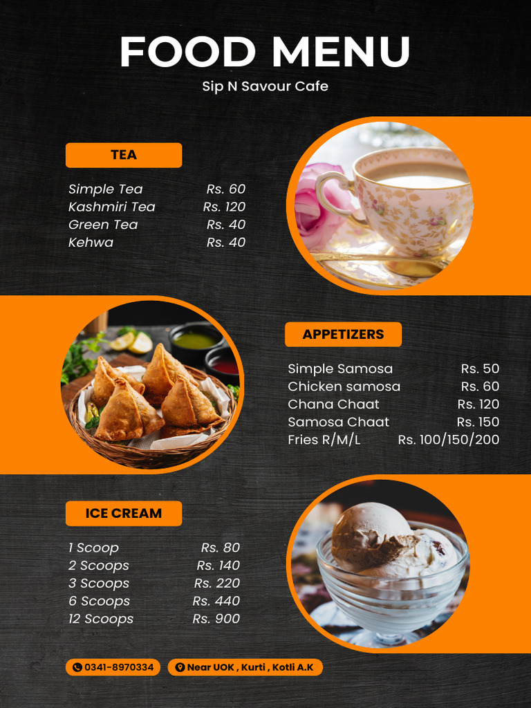 Chai and Food Menu at UOK | PDF