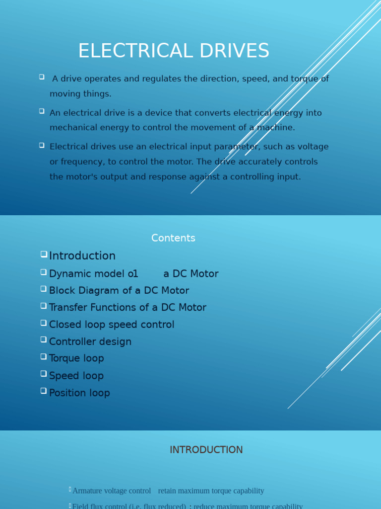 Electrical Drives | PDF | Electric Motor | Electrical Components