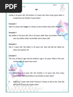 Age Word Problems and Solutions | PDF