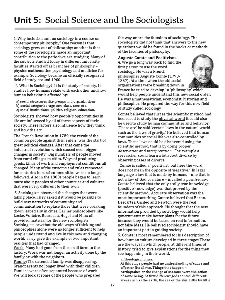 Unit 5 2023 | PDF | Sociology | Émile Durkheim