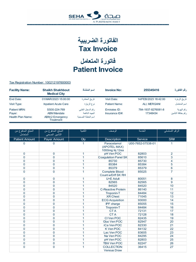 Billing Information Report | PDF | Hospital | Patient