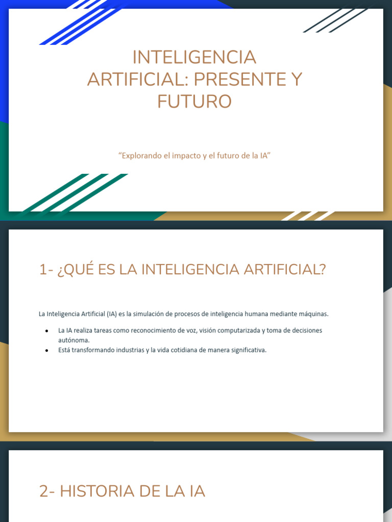 PRESENTACION 1- Inteligencia Artificial_ Presente y Futuro | PDF