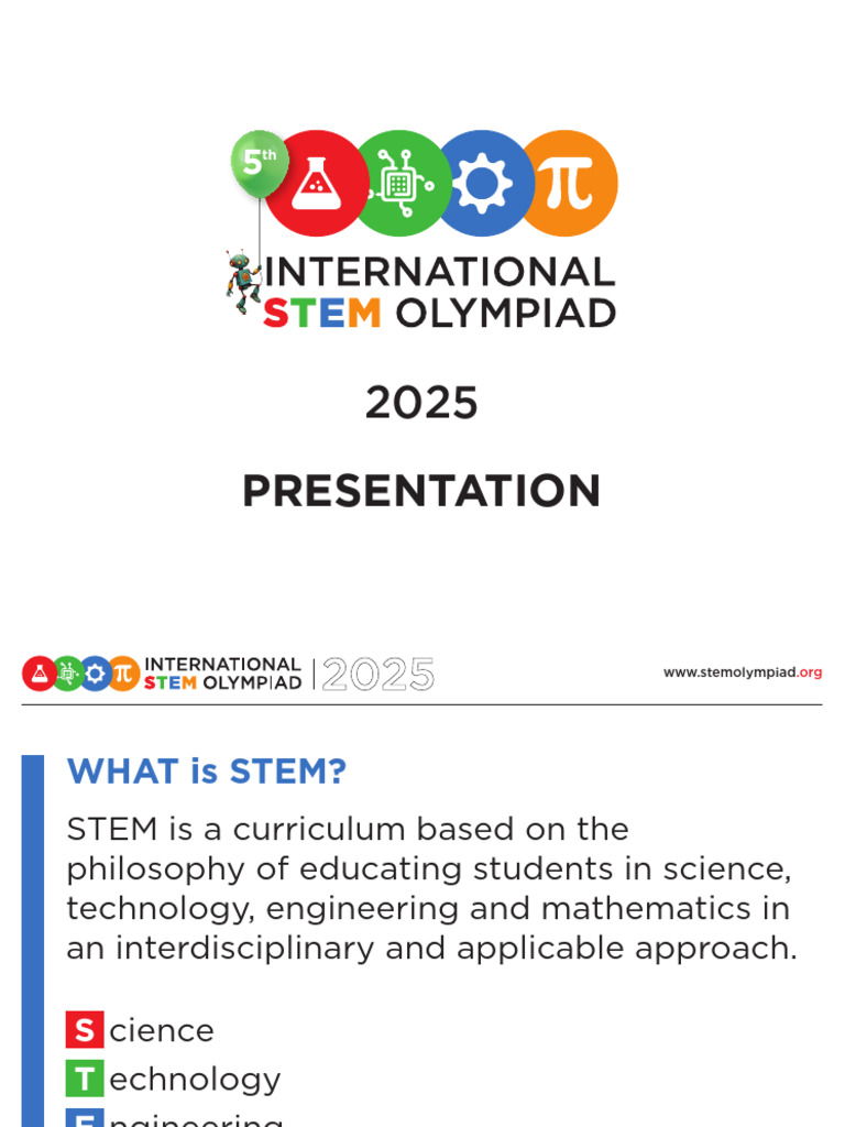 STEM_Olympiad_2025_Presentation_EN PDF Science, Technology, Engineering, And Mathematics