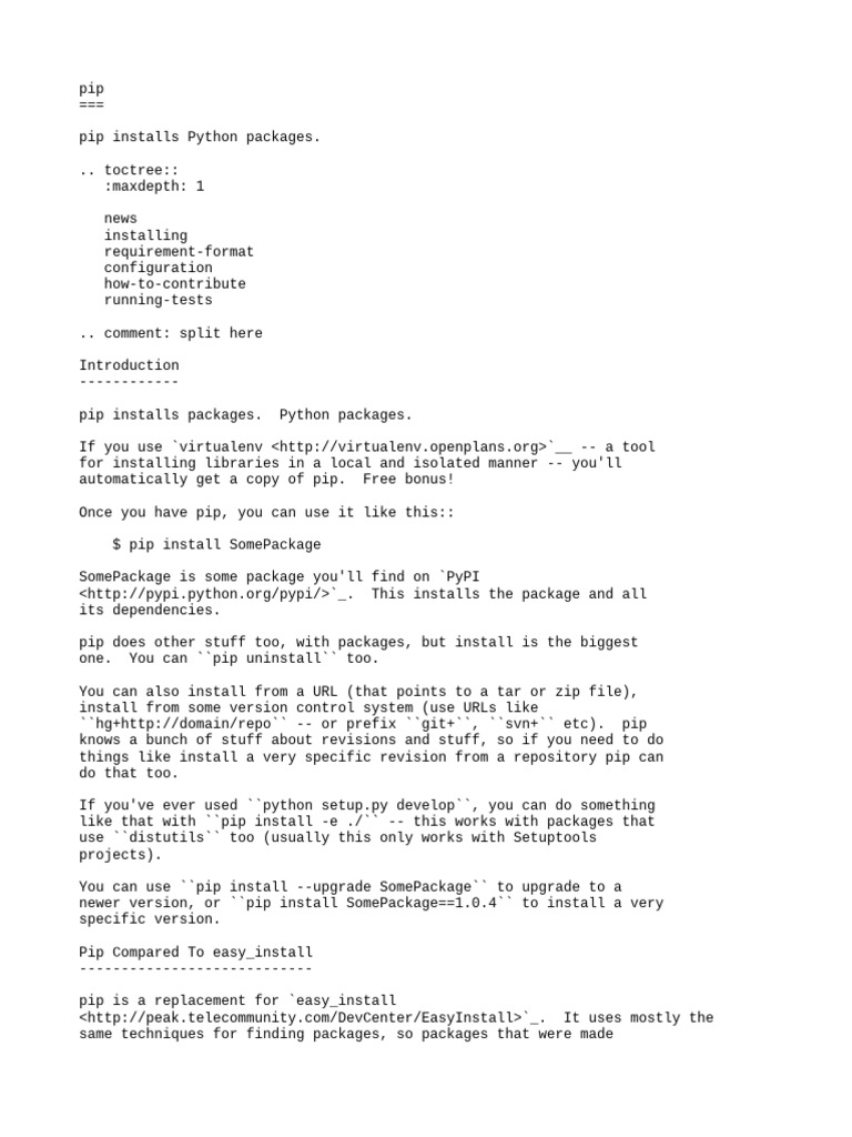 Understanding pip: Python Package Installer | PDF | Library (Computing ...