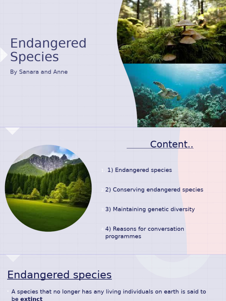 Endangered Species 10CA | PDF | Genetic Diversity | Extinction
