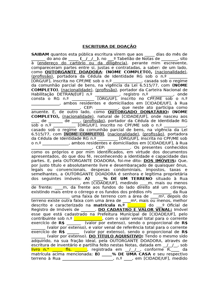 Escritura de Doação - 5 | PDF | Justiça | Crime e Violência