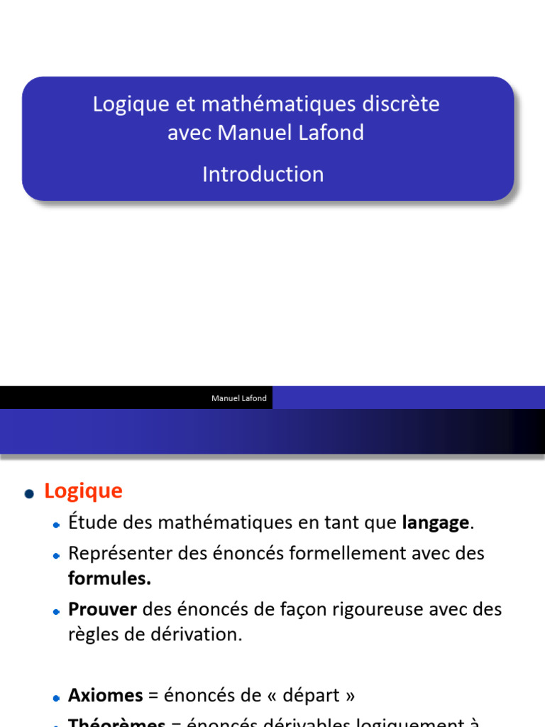 Logique et Maths Discrètes avec Lafond | PDF | Mathématiques | Logique ...