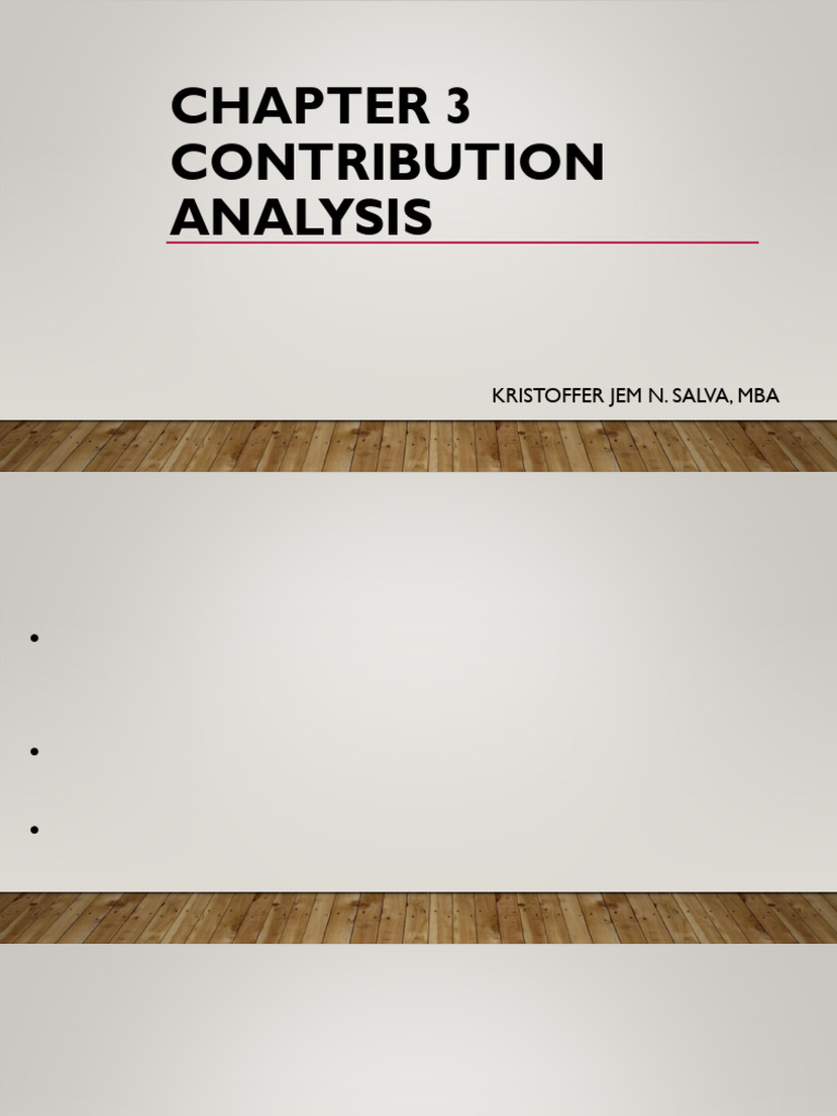 Contribution Analysis in Finance | PDF | Business Economics | Financial ...