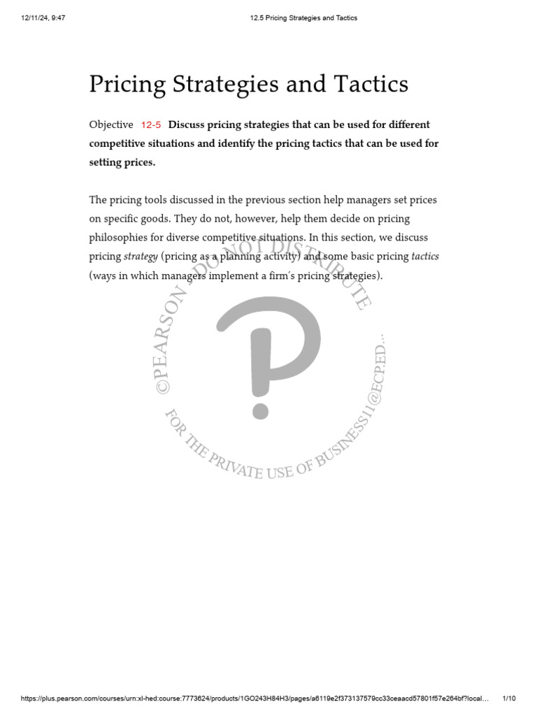 Effective Pricing Strategies Explained | PDF | Pricing | Dumping ...